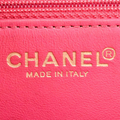 Chanel Micro Quilted Chain Shoulder Bag Jersey Pink Gold Hardware Coco Mark