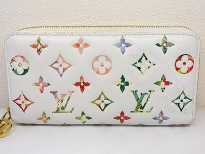 Louis Vuitton Zippy Wallet Long Wallet M81694 Monogram Floral LV Garden White