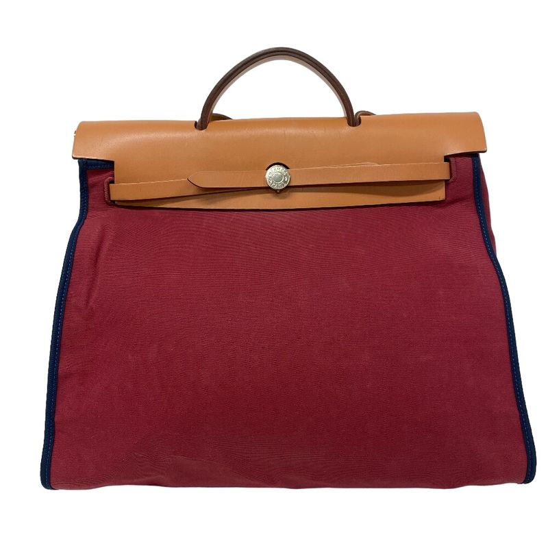 Hermes/hermes Herbag Zip MM 2WAY Shoulder Bag Leather Handbag Brown Ladies