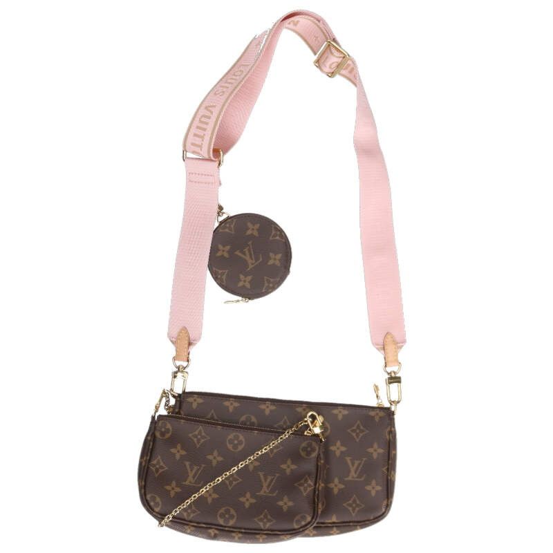 Louis Vuitton M44840 Muluti Pochette Axessoire Monogram Rose Cles Shoulder Bag