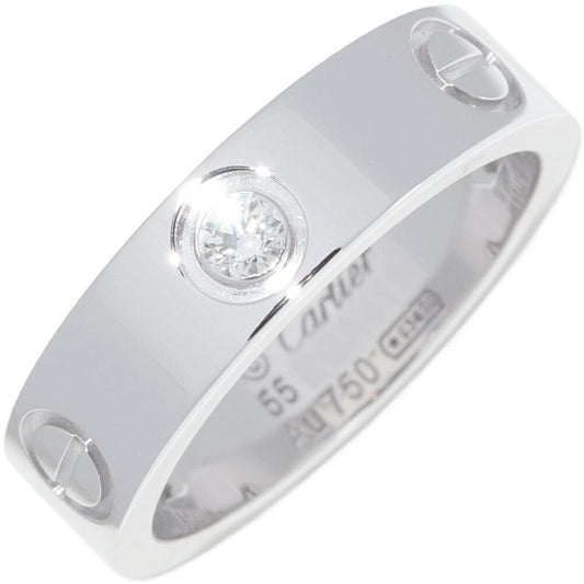 Cartier Ring 18K White Gold Diamond 3P (022ct) Love Ring Half Diamond B40325