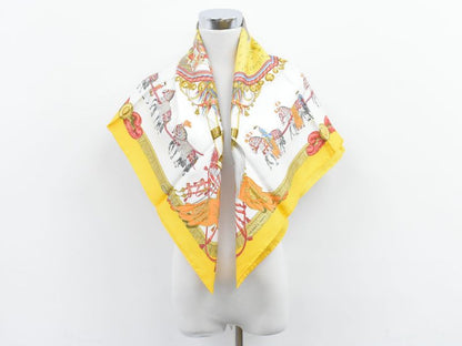 Authentic Hermes Scarf Carré 90 Caparacons DE LA France ET DE L'inde Horse