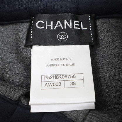Chanel 2015 Coco Mark Stitch Bonding Jersey Pants P52118k06756 Aw003 Navy 38