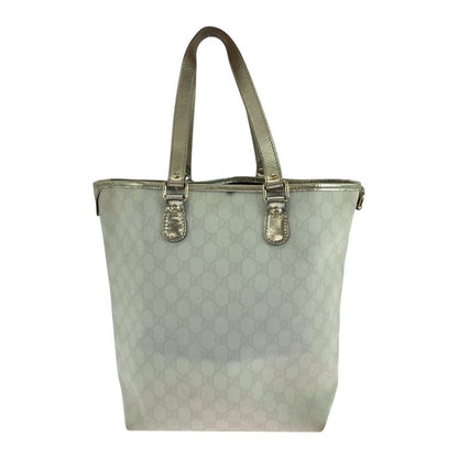 Gucci White Gold Hardware GG Supreme Canvas 189896 Tote Bag Shoulder Bag Women