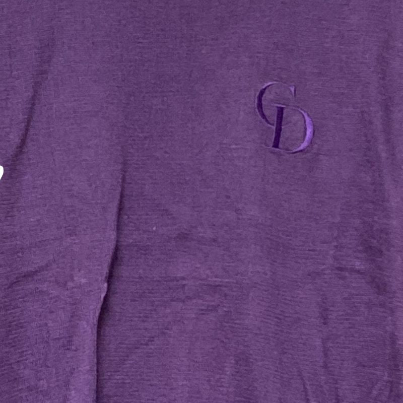 Christian Dior Vintage CD Logo Embroidery Short Sleeve Knit Cut and Sewn M