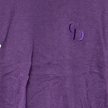 Christian Dior Vintage CD Logo Embroidery Short Sleeve Knit Cut and Sewn M
