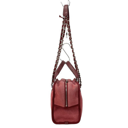 Chanel Shoulder Bag Deauville Beau Ring Bag Bordeaux Chain Shoulder / Silver