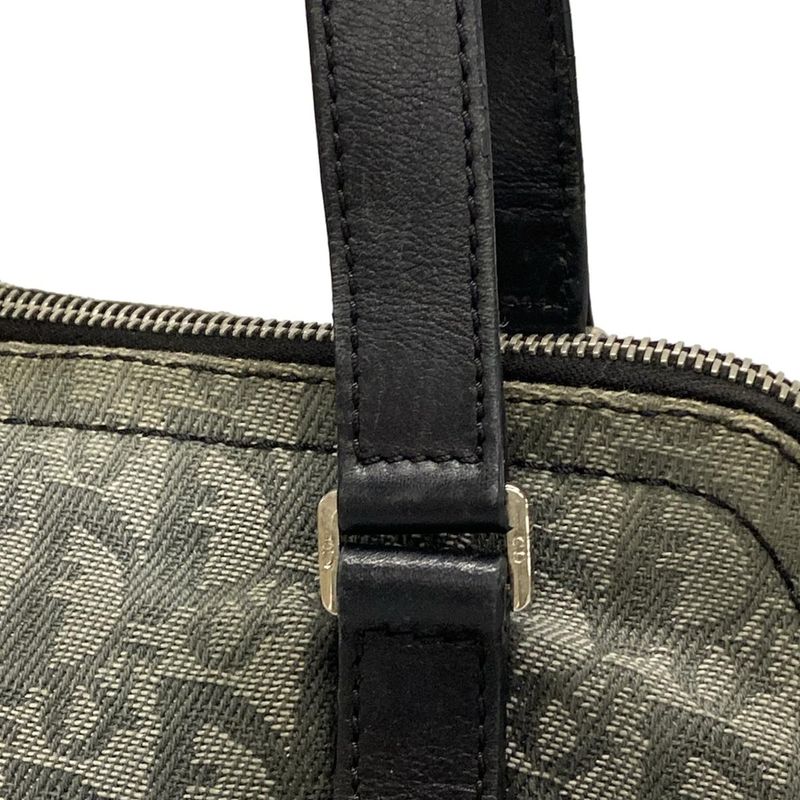 Dior/christian Dior Handbag Trotter Gray And Black Leather
