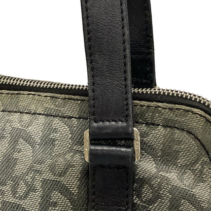 Dior/christian Dior Handbag Trotter Gray And Black Leather