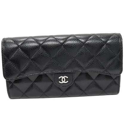 Chanel Zipper Long Wallet With Coin Purse Matelasse Classic Flap Wallet Caviar