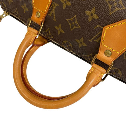 Louis Vuitton Bitton M41524 Speedy 35 Monogram Leather Boston Bag Brown Unisex
