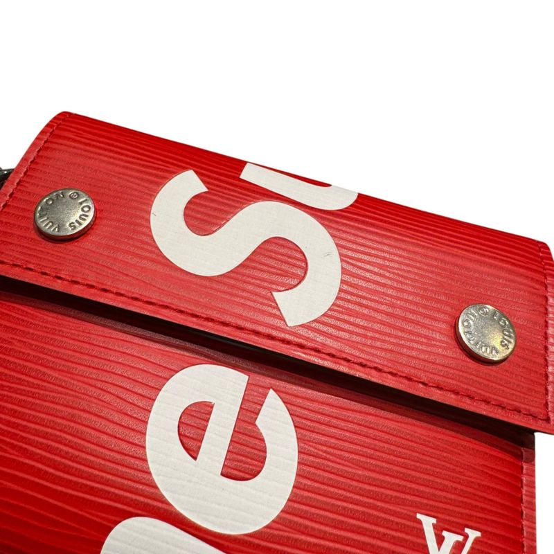 Louis Vuitton X Supreme Sn2147 M67755 19091899252410 Epi Chain Wallet Men Red -