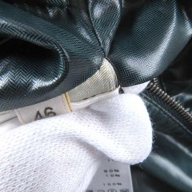 Hermes 2022 100% Cashmere Hooded Docking Design Down Jacket Navy 46 Hanger Made