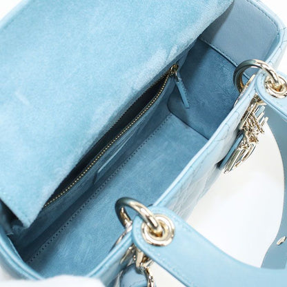 DIOR Bag Small 2WAY Lady Dior M0538 ONGE Handbag Lambskin Ladies