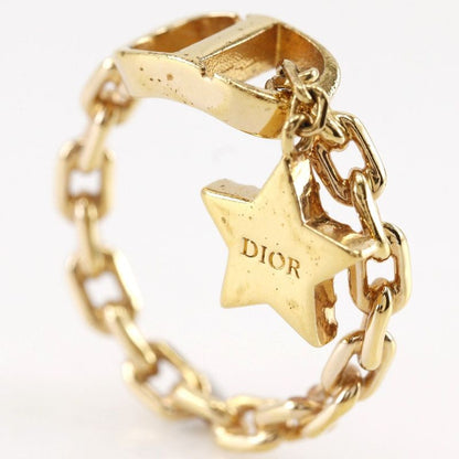 [dior] Christian Dior Star Gold Plated And Rhinestone #11 Ladies 2.6g Ring