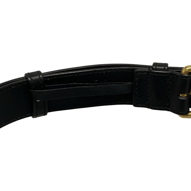 Gucci GG Marmont Waist Pouch Black Leather 476434