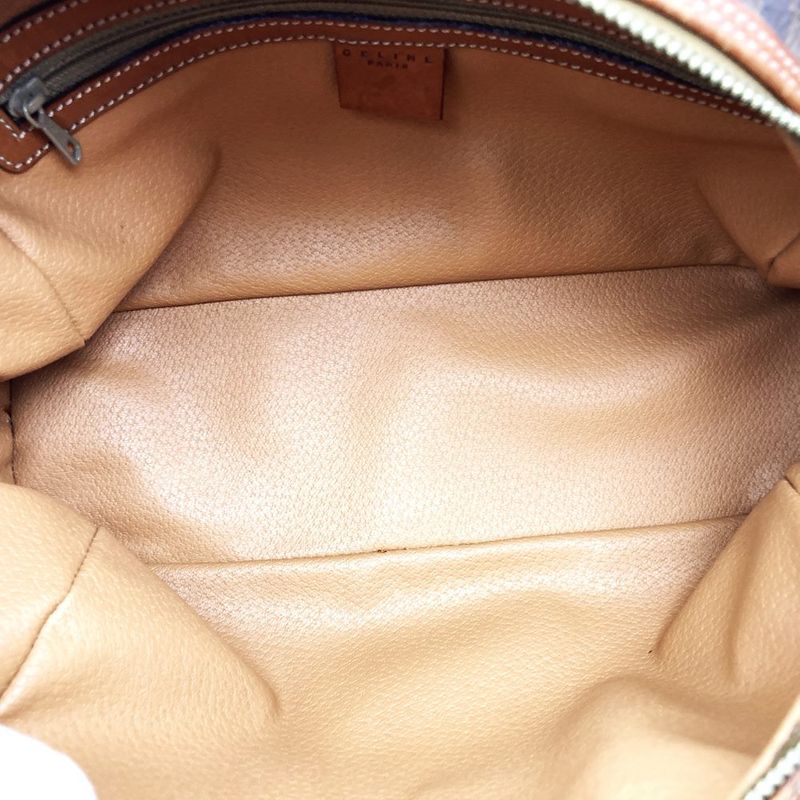 Celine Mc98/1 Macadam Handbag Vintage Retro Brown Pvc/leather Ladies Men