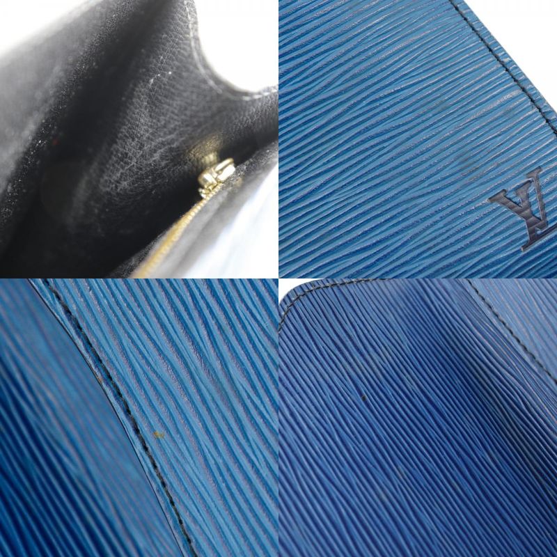 Louis Vuitton Art Deco Second Bag M52635 Epi Leather Toledo Blue Ladies Clutch