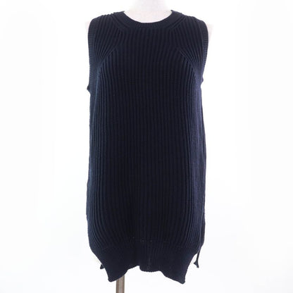 Celine 2 3m87/3259 100% Cotton Phoebe Philo Chunky Knit Oversized Vest Navy XS
