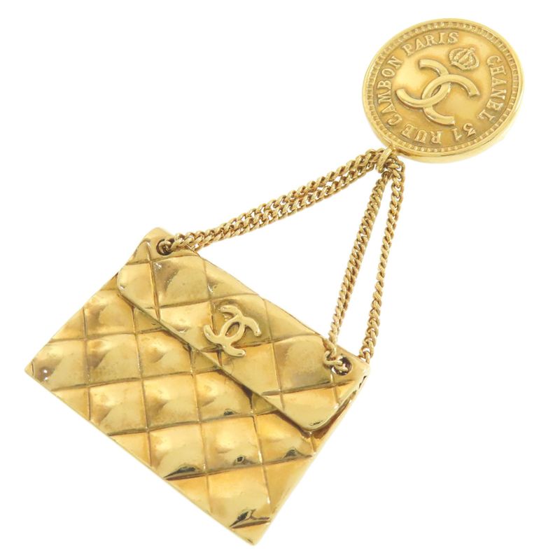 Chanel Matelasse Bag Motif Brooch Metal Ladies