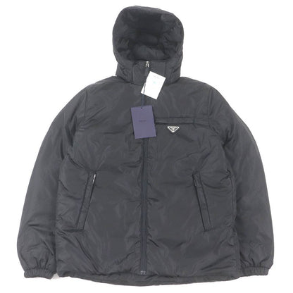 Prada 2024 Sgn955 Triangle Logo Re-nylon Puffer Jacket Down Jacket Black 50