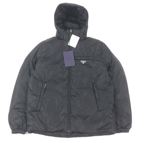 Prada 2024 Sgn955 Triangle Logo Re-nylon Puffer Jacket Down Jacket Black 50