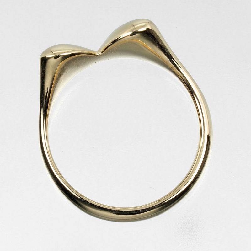 Tiffany & Co Ribbon 18K Yellow Gold No 7 Ladies 4.64g Ring