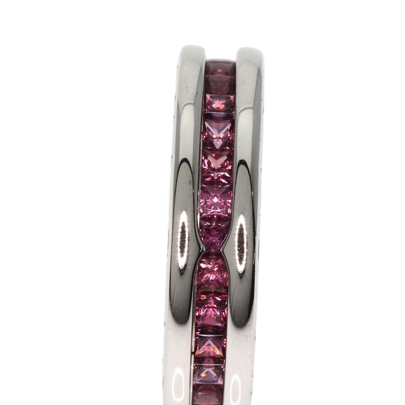 Bvlgari Bulgari B-zero1 1 Band Garnet #48 Ring 18K White Gold Ladies