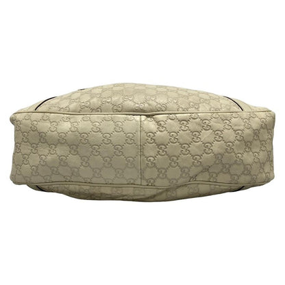 Gucci GG Twins Tote Bag Stripe Line 232963 Ivory Leather