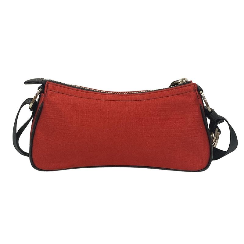 Dior/christian Dior Shoulder Bag - Red X Black X Silver Leather