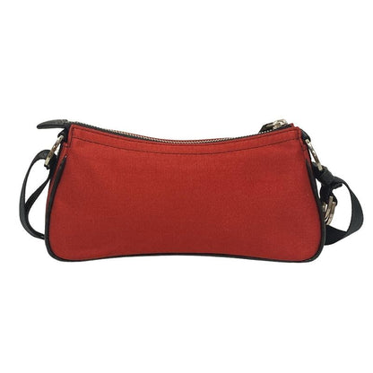 Dior/christian Dior Shoulder Bag - Red X Black X Silver Leather