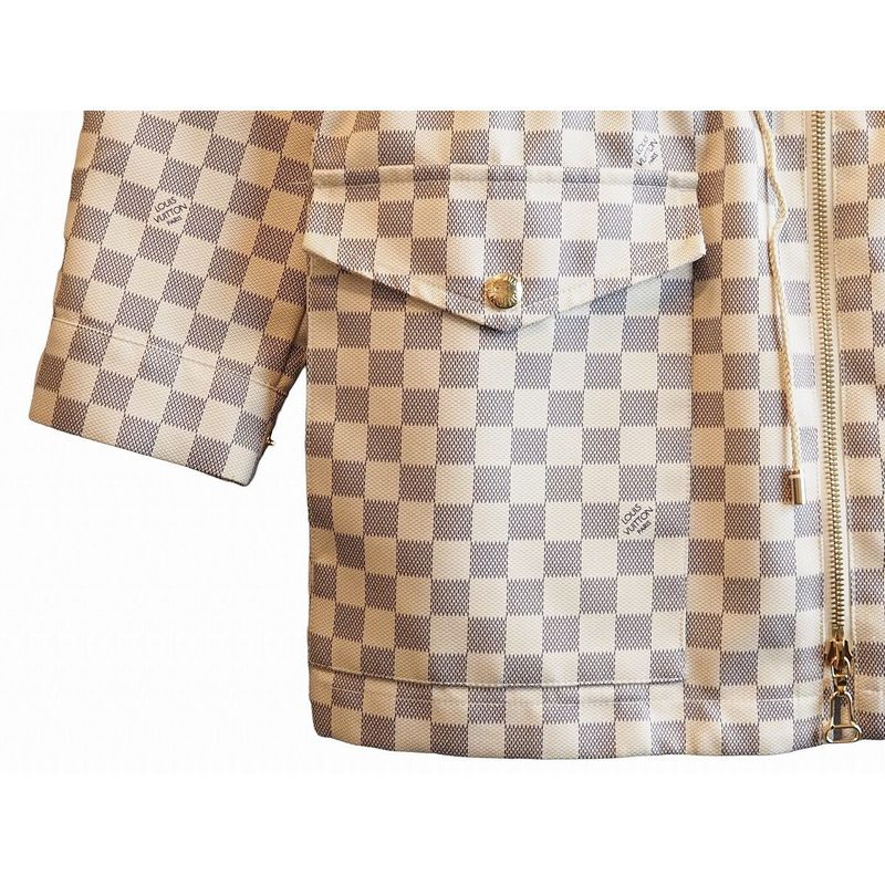 Louis Vuitton Damier Azure Radimir Hooded Parka 1a8rhw Zip Up Outerwear Coat