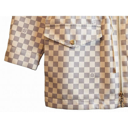 Louis Vuitton Damier Azure Radimir Hooded Parka 1a8rhw Zip Up Outerwear Coat