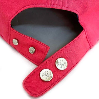 Chanel Cap Pink Coco Mark Unused Excellent Condition Hat 100% Cotton