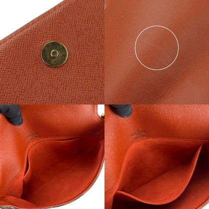 Louis Vuitton Shoulder Bag Musette Tango N51255 Damier Canvas Ebène Brown Gold