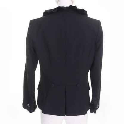 Louis Vuitton 09SS Wool Silk Blend Lined Monogram Mini Ruffle Design Jacket