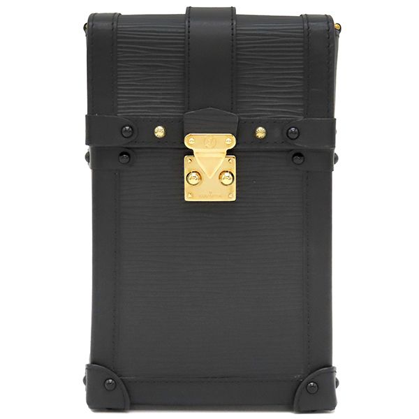 Louis Vuitton Shoulder Bag Pochette Trunk Vertical Epi Leather Black Gold