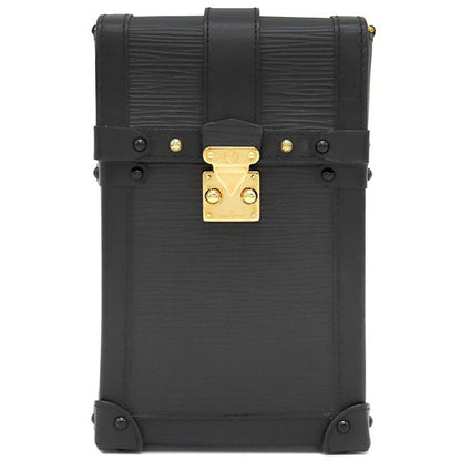 Louis Vuitton Shoulder Bag Pochette Trunk Vertical Epi Leather Black Gold