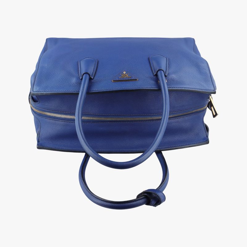 Prada Vitello Grain Blue Leather Bn2767158