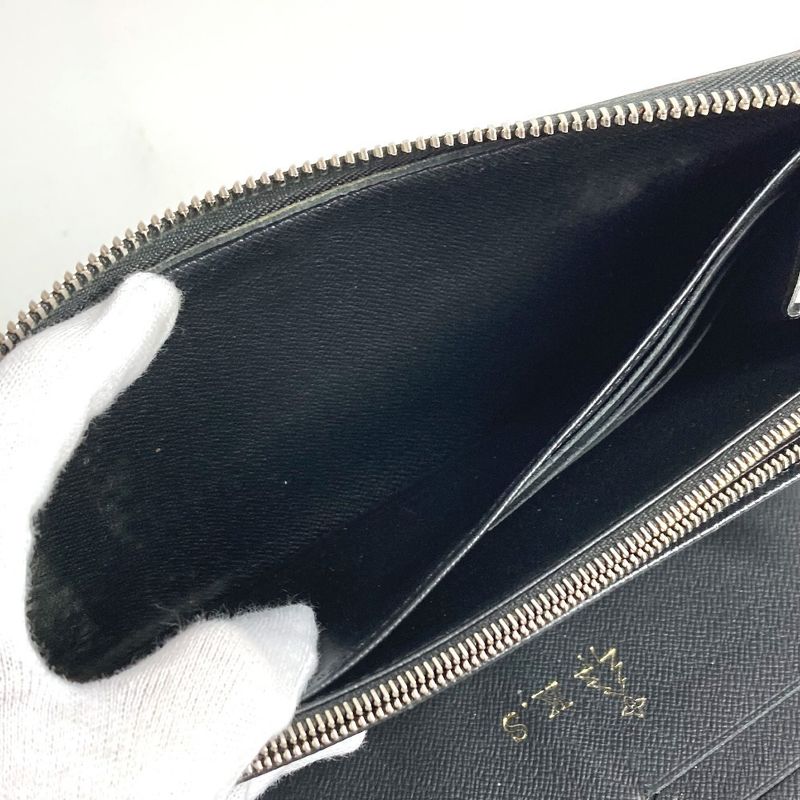 Louis Vuitton Long Wallet Zippy Organizer NM N60153 Damier Graphite Canvas Black