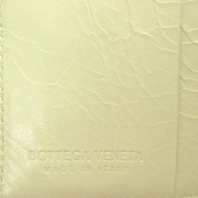 Bottega Veneta Maxi Intrecciato 690934 IC Chip Leather Yellow Bifold Wallet