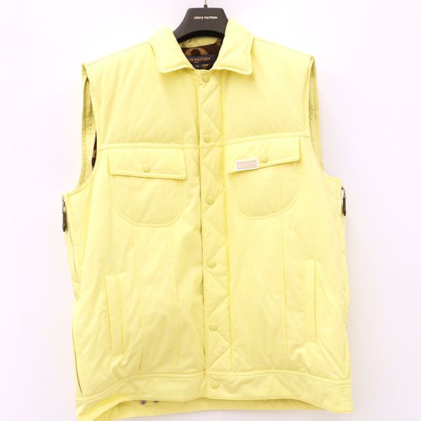 Louis Vuitton Down Vest Medium Boa Vccw02 Ca36929 Ladies Size 38 Lemon Yellow