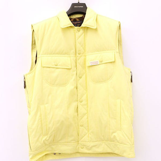 Louis Vuitton Down Vest Medium Boa Vccw02 Ca36929 Ladies Size 38 Lemon Yellow