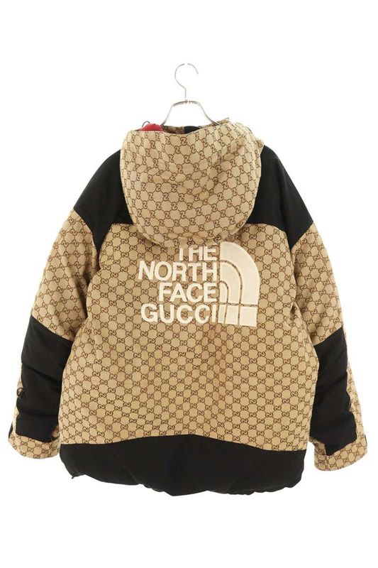 Gucci X The North Face 21AW 670769 Z8apw Logo Embroidered GG Canvas Hooded Down