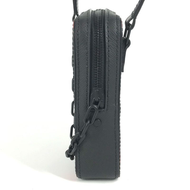 Louis Vuitton Shoulder Bag Danube Messenger M30332 Taiga Leather Black