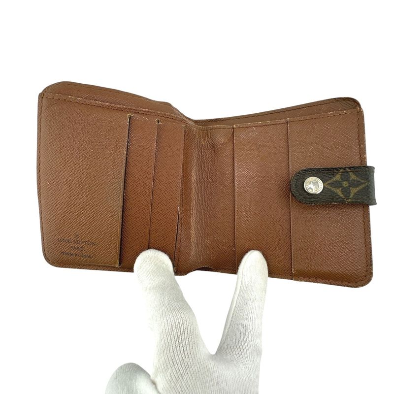 Louis Vuitton M61667 Monogram Compact Zipped Wallet With Zipped Card Pocket