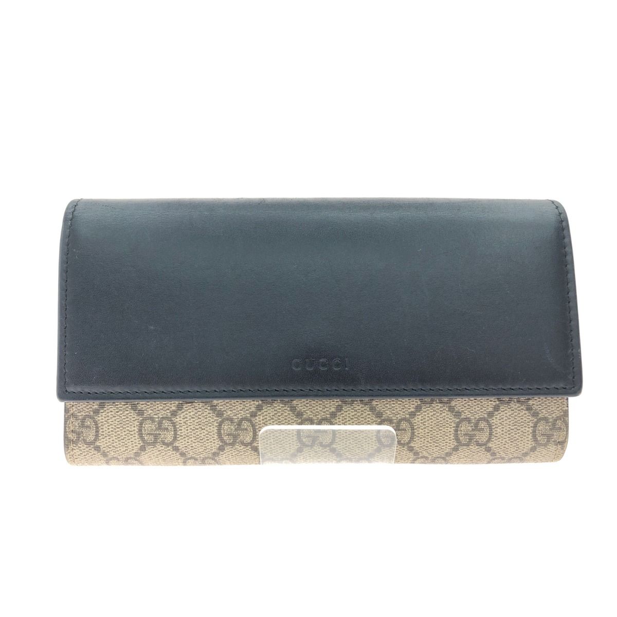Gucci Unisex Long Wallet GG Supreme Continental Wallet 410100 Beige X