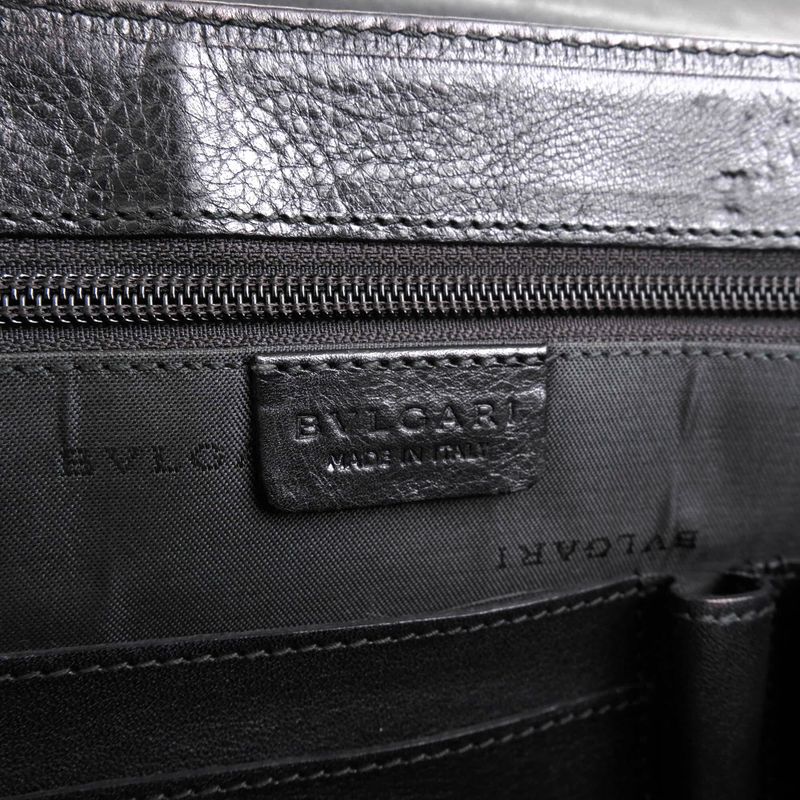 Bvlgari Bags Briefcases Business Bags Business Men Leather Genuine Black Flap
