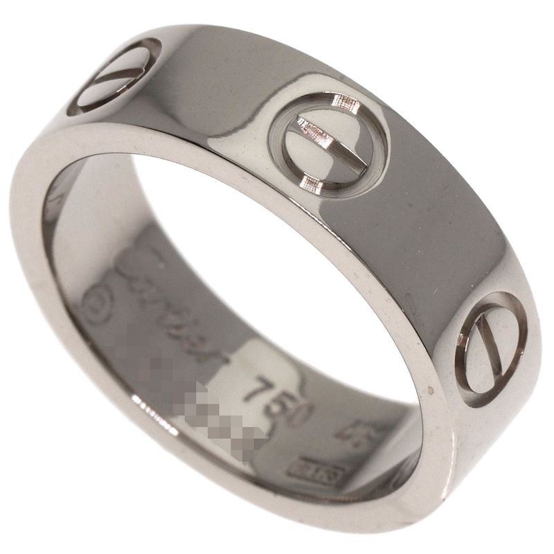 Cartier Love Ring #48 Ring - 18K White Gold Ladies