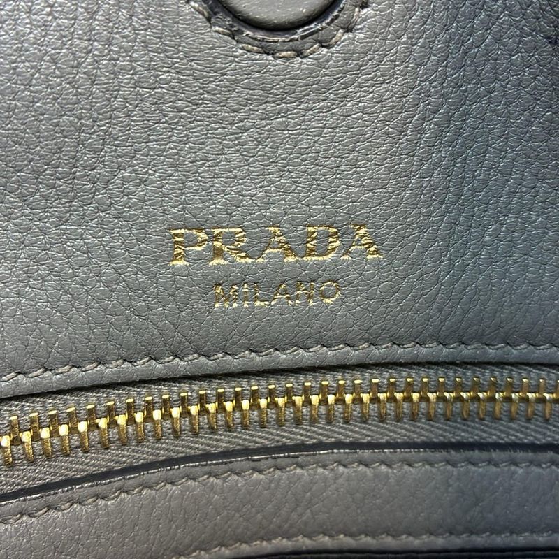 Prada Tote Bag - 1bg048 Grey Leather